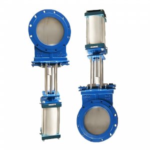 氣動刀閘閥：PZ673Y-16C，DN250，介質灰渣混